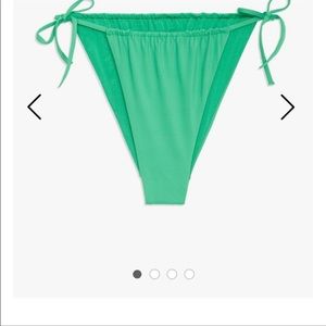 BRAND NEW WeWoreWhat ruched string bikini bottoms